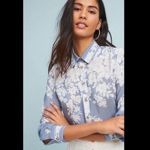 anthropologie silk shirt